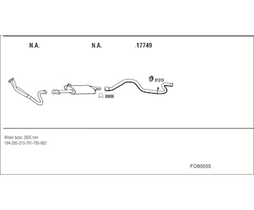 Výfukový systém WALKER FO80555