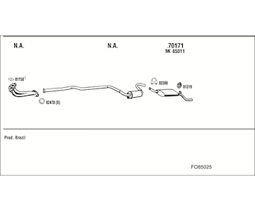 Výfukový systém WALKER FO85025