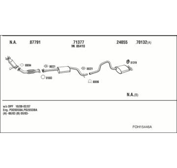 Výfukový systém WALKER FOH15446A