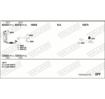 Výfukový systém WALKER FOK000077A