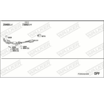 Výfukový systém WALKER FOK002494