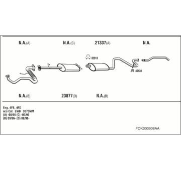 Výfukový systém WALKER FOK003908AA