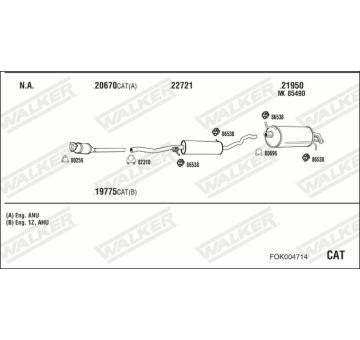 Výfukový systém WALKER FOK004714