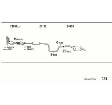 Výfukový systém WALKER FOK005136