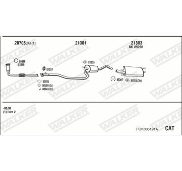 Výfukový systém WALKER FOK005191A