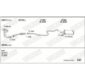 Výfukový systém WALKER FOK005191B