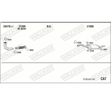 Výfukový systém WALKER FOK005742