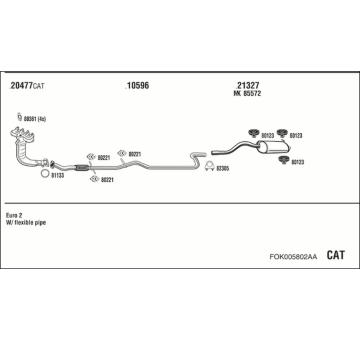 Výfukový systém WALKER FOK005802AA