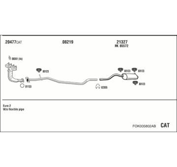 Výfukový systém WALKER FOK005802AB