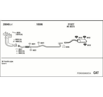 Výfukový systém WALKER FOK005802CA