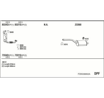 Výfukový systém WALKER FOK006802A