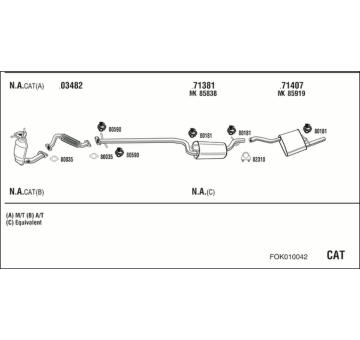 Výfukový systém WALKER FOK010042