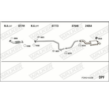 Výfukový systém WALKER FOK010338