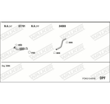Výfukový systém WALKER FOK015491B