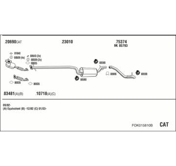 Výfukový systém WALKER FOK015810B