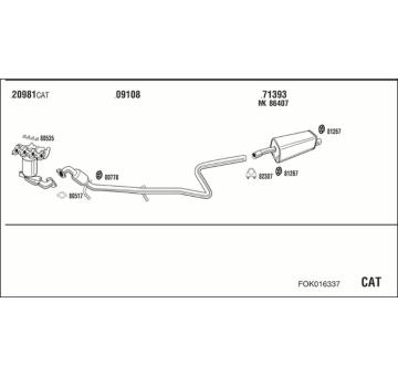 Výfukový systém WALKER FOK016337