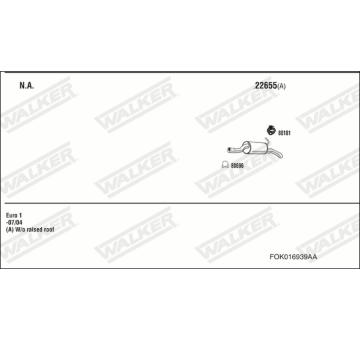 Výfukový systém WALKER FOK016939AA