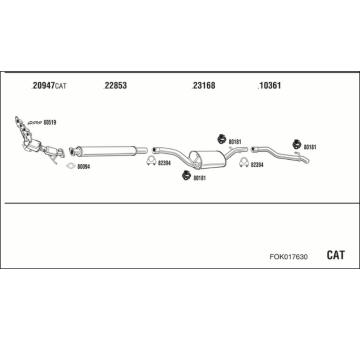 Výfukový systém WALKER FOK017630