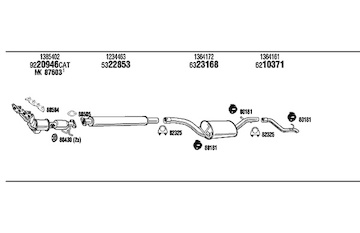 Výfukový systém WALKER FOK018515A
