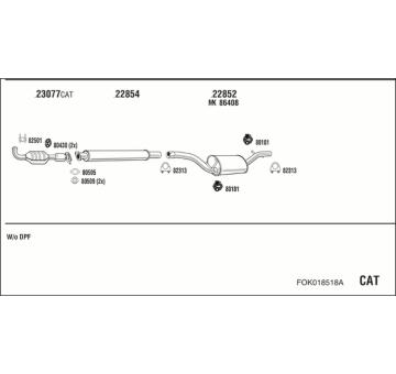 Výfukový systém WALKER FOK018518A