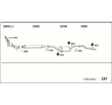Výfukový systém WALKER FOK019262