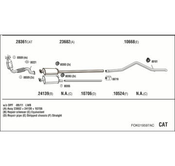 Výfukový systém WALKER FOK019597AC