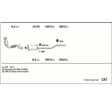 Výfukový systém WALKER FOK019597AD