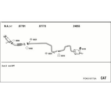 Výfukový systém WALKER FOK019773A
