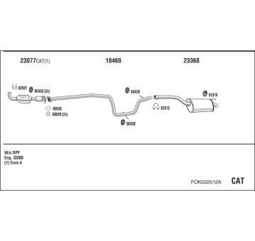 Výfukový systém WALKER FOK022512A