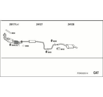 Výfukový systém WALKER FOK022514