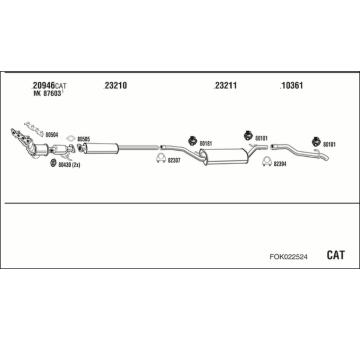 Výfukový systém WALKER FOK022524