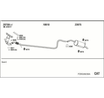Výfukový systém WALKER FOK028236A