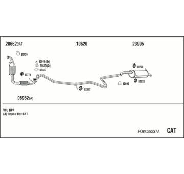 Výfukový systém WALKER FOK028237A
