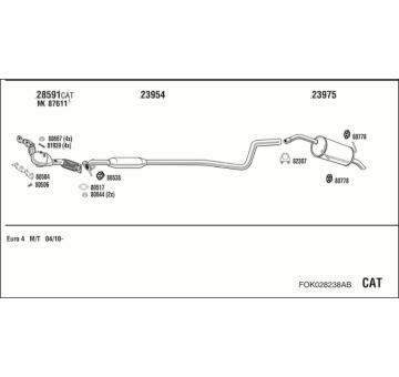 Výfukový systém WALKER FOK028238AB
