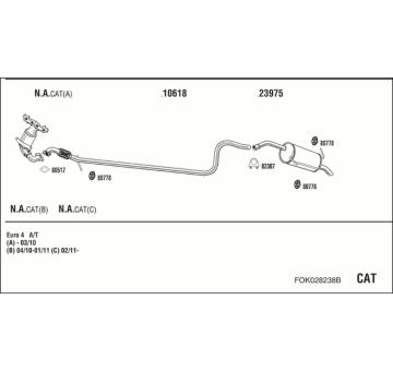 Výfukový systém WALKER FOK028238B