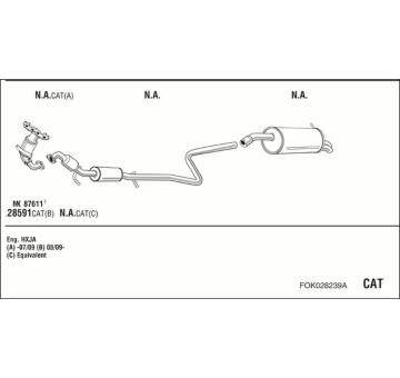 Výfukový systém WALKER FOK028239A