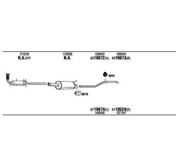 Výfukový systém WALKER FOK029972C