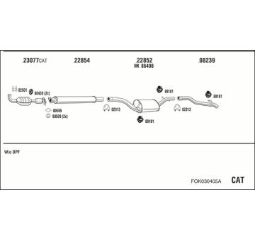 Výfukový systém WALKER FOK030405A