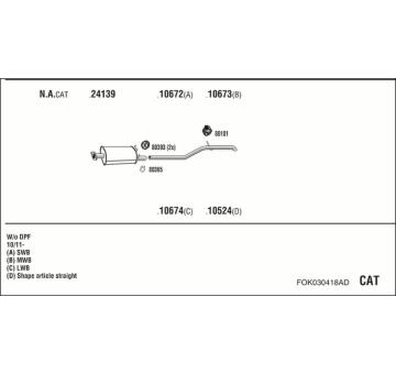 Výfukový systém WALKER FOK030418AD