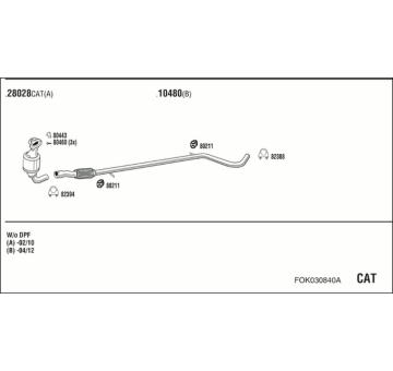 Výfukový systém WALKER FOK030840A