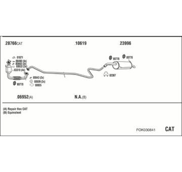 Výfukový systém WALKER FOK030841