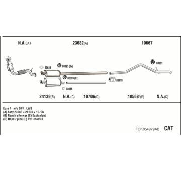 Výfukový systém WALKER FOK054979AB