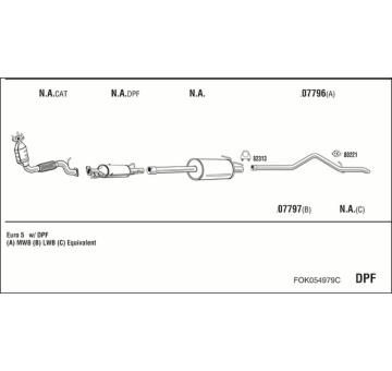 Výfukový systém WALKER FOK054979C