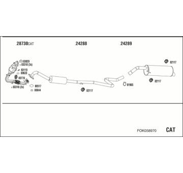 Výfukový systém WALKER FOK058970