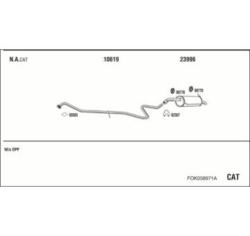 Výfukový systém WALKER FOK058971A