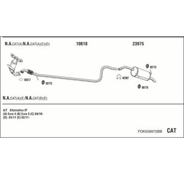 Výfukový systém WALKER FOK058972BB