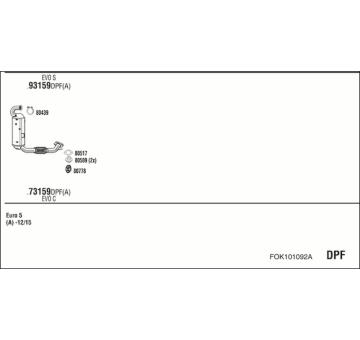 Výfukový systém WALKER FOK101092A