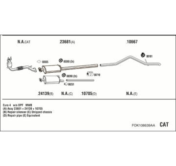 Výfukový systém WALKER FOK108639AA