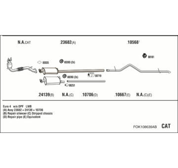 Výfukový systém WALKER FOK108639AB