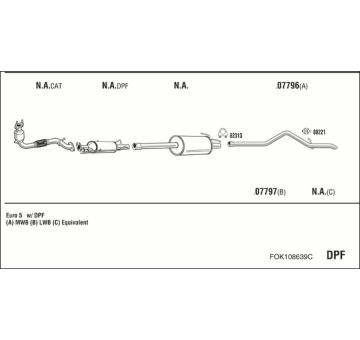 Výfukový systém WALKER FOK108639C